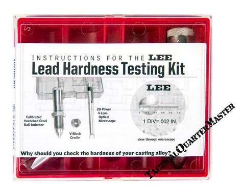 lead hardness test kit|lee hardness tester chart.